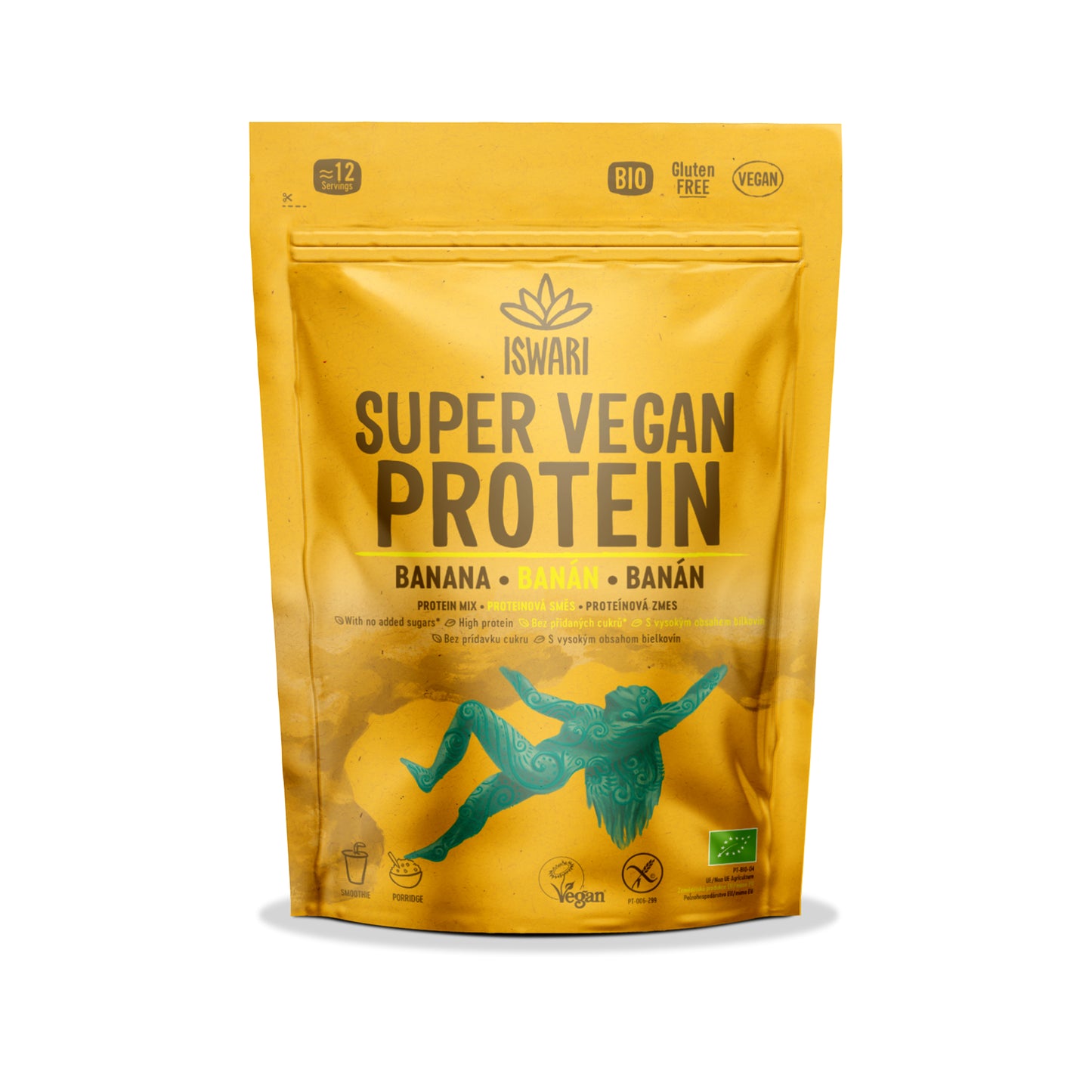 913119 Protein vegan s banánem 250 g BIO ISWARI -1