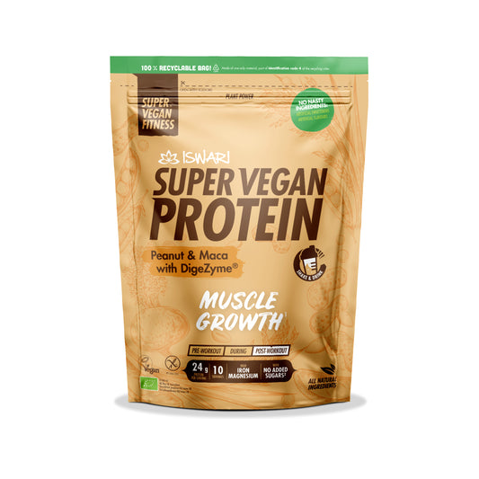 913120 Protein vegan s arašídy a Maca 400 g BIO   ISWARI -1
