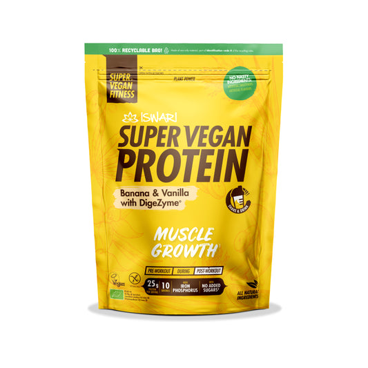 913121 Protein vegan s banánem a příchutí vanilky 400 g BIO   ISWARI -1