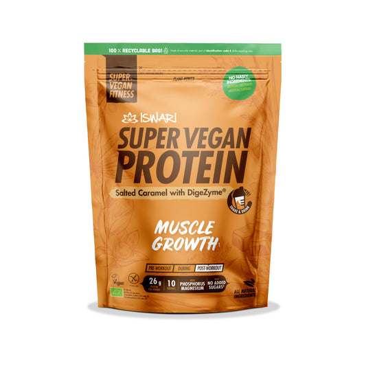913122 Protein vegan s příchutí slaného karamelu 400 g BIO   ISWARI -1