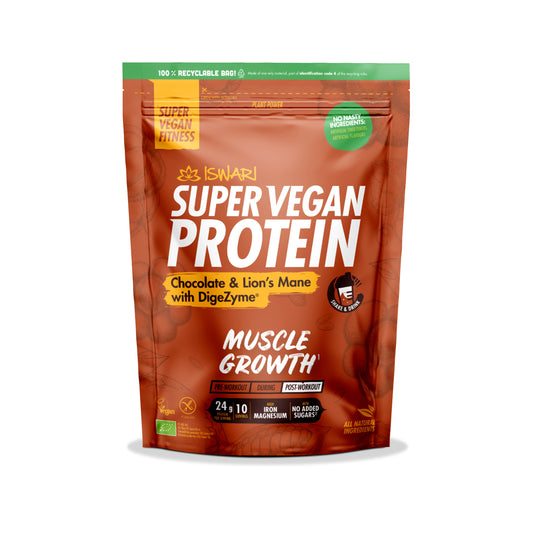 913123 Protein vegan s Lion´s Mane a příchutí kakaa 400 g BIO   ISWARI -1