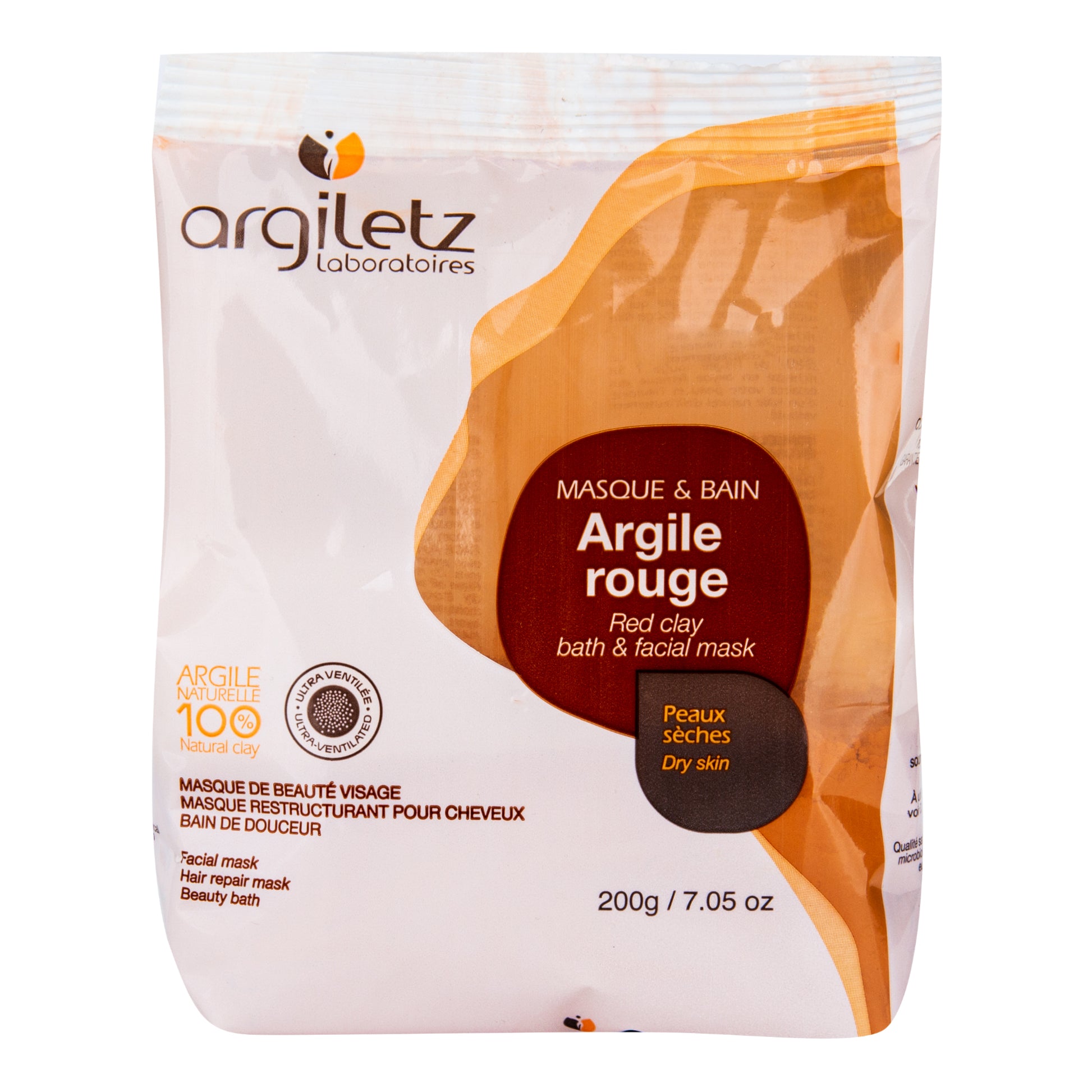 922025 Jíl červený ultra ventilovaný  maska & koupel 200 g   ARGILETZ-2