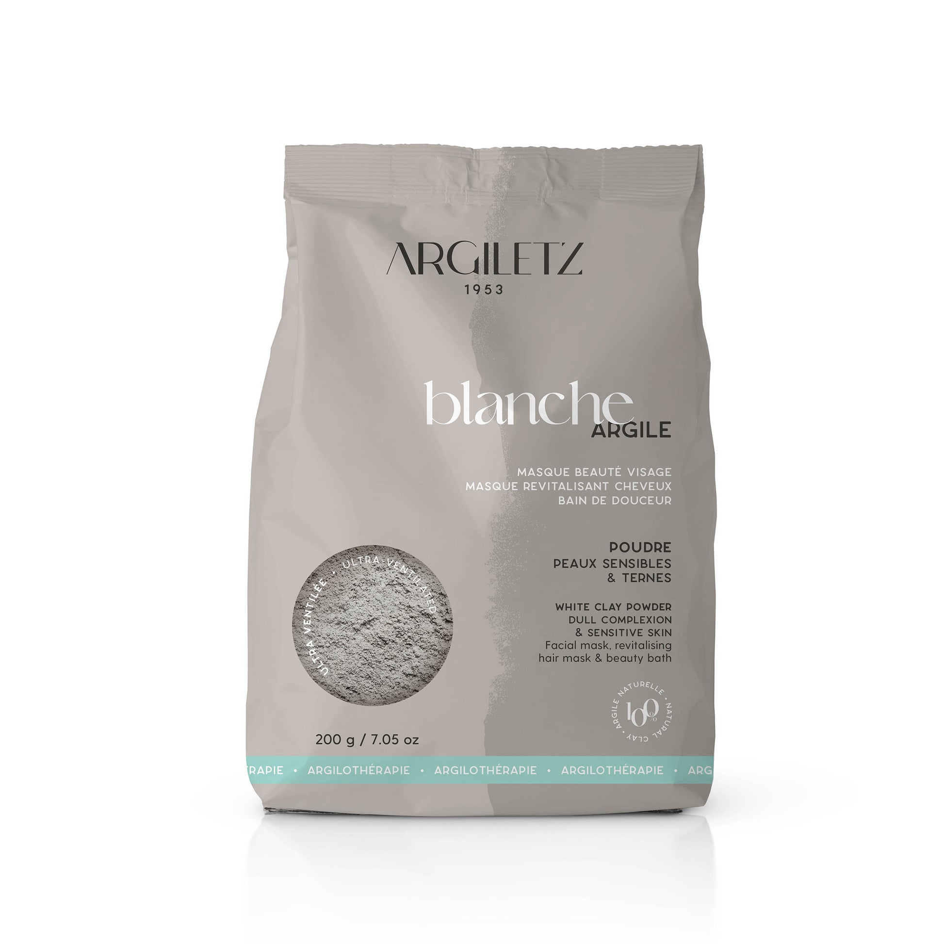 922029 Jíl bílý ultra ventilovaný maska & koupel 200 g   ARGILETZ-1