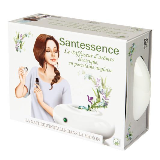 932028 Difuzér elektrický bílý SANTESSENCE + zdarma ODAROME 15 ml BIO   COSBIONAT-1