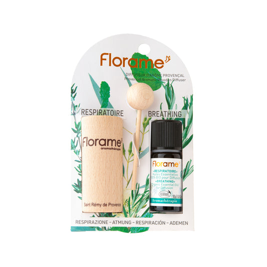 932074 Difuzér provensálský dřevěný + éterický olej Aromaterapie 10 ml BIO   FLORAME-1