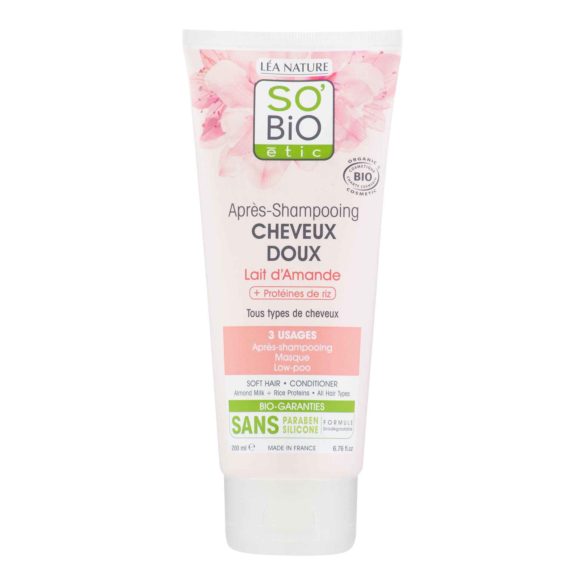 942351 Kondicionér vlasový s mandlovým mlékem a rýžovými proteiny 200 ml BIO   SO´BIO éthic-1