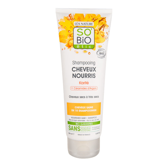942359 Šampon jemný výživný s karité a arganovými ceramidy 250 ml BIO   SO´BIO étic-1