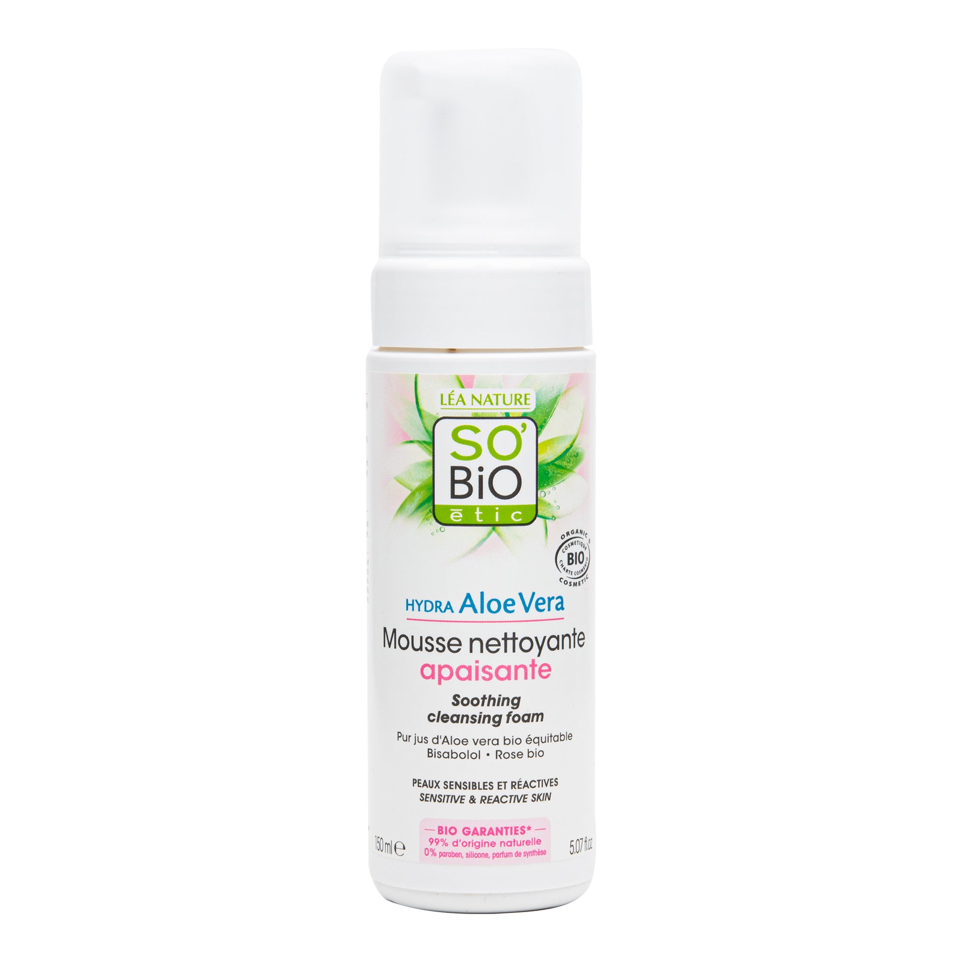943744 Pěna čisticí zklidňující  Aloe Vera 150 ml BIO   SO’BiO étic-2