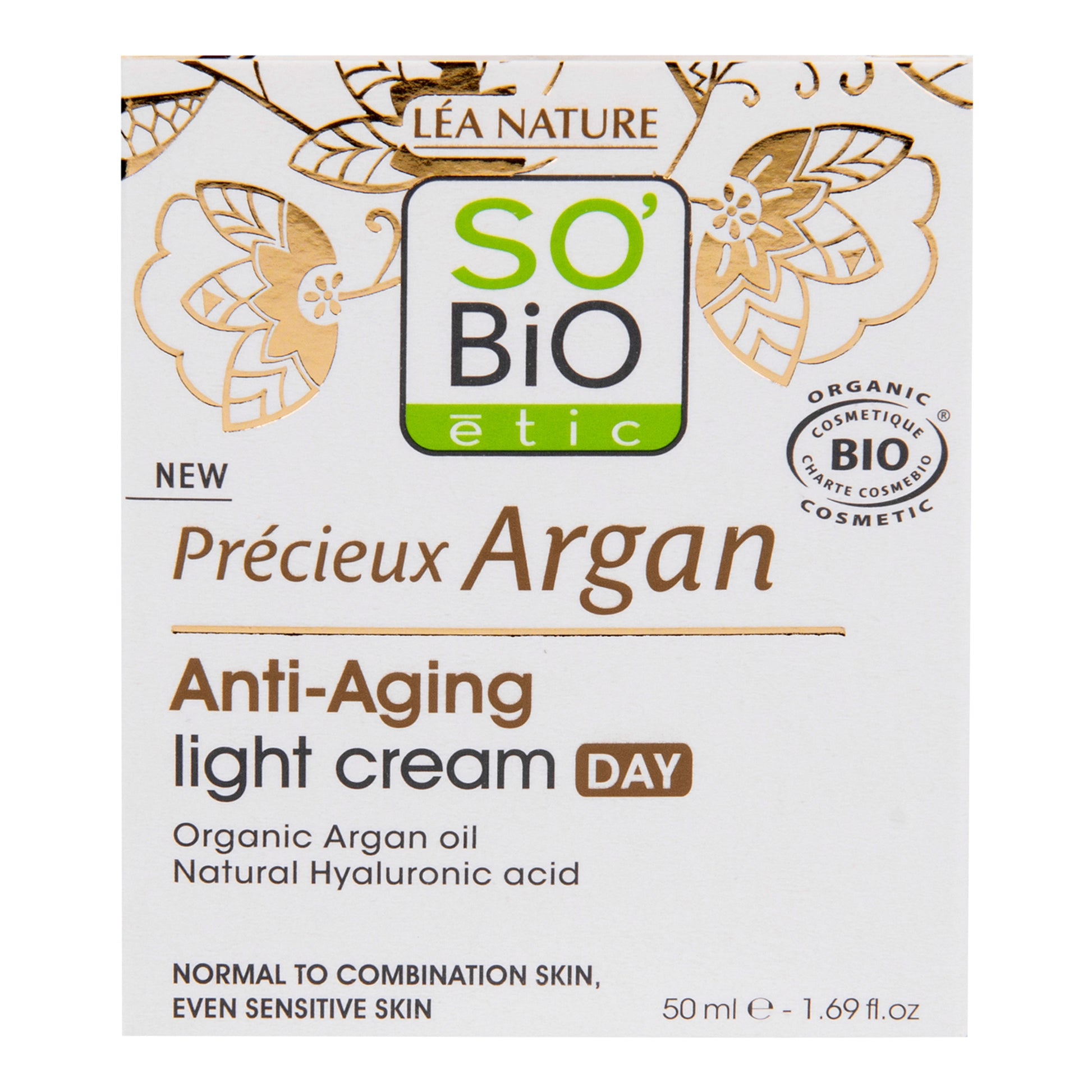 943747 Krém denní lehký pro normální až smíšenou pleť 50 ml BIO Anti-age Precieux Argan   SO´BIO-1