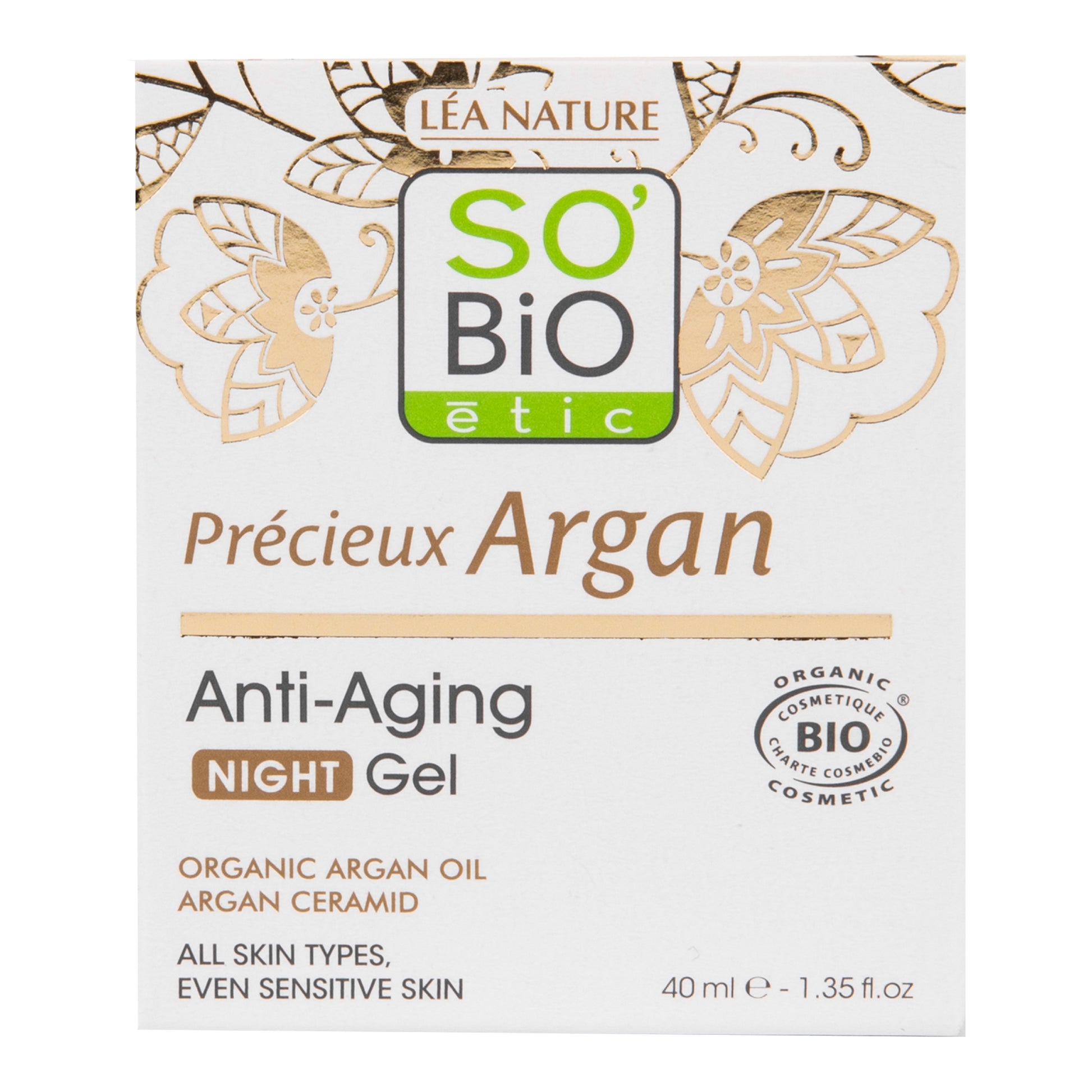 943749 Gel noční 50 ml BIO Anti-age  Precieux Argan   SO´BIO étic-1