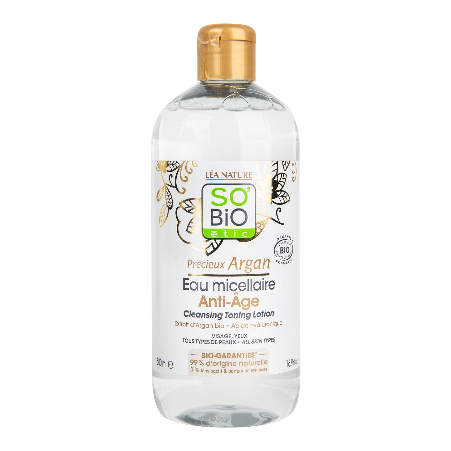 943859 Voda micelární Anti-age — argan a hyaluron Precieux Argan 500 ml BIO   SO’BiO étic-1