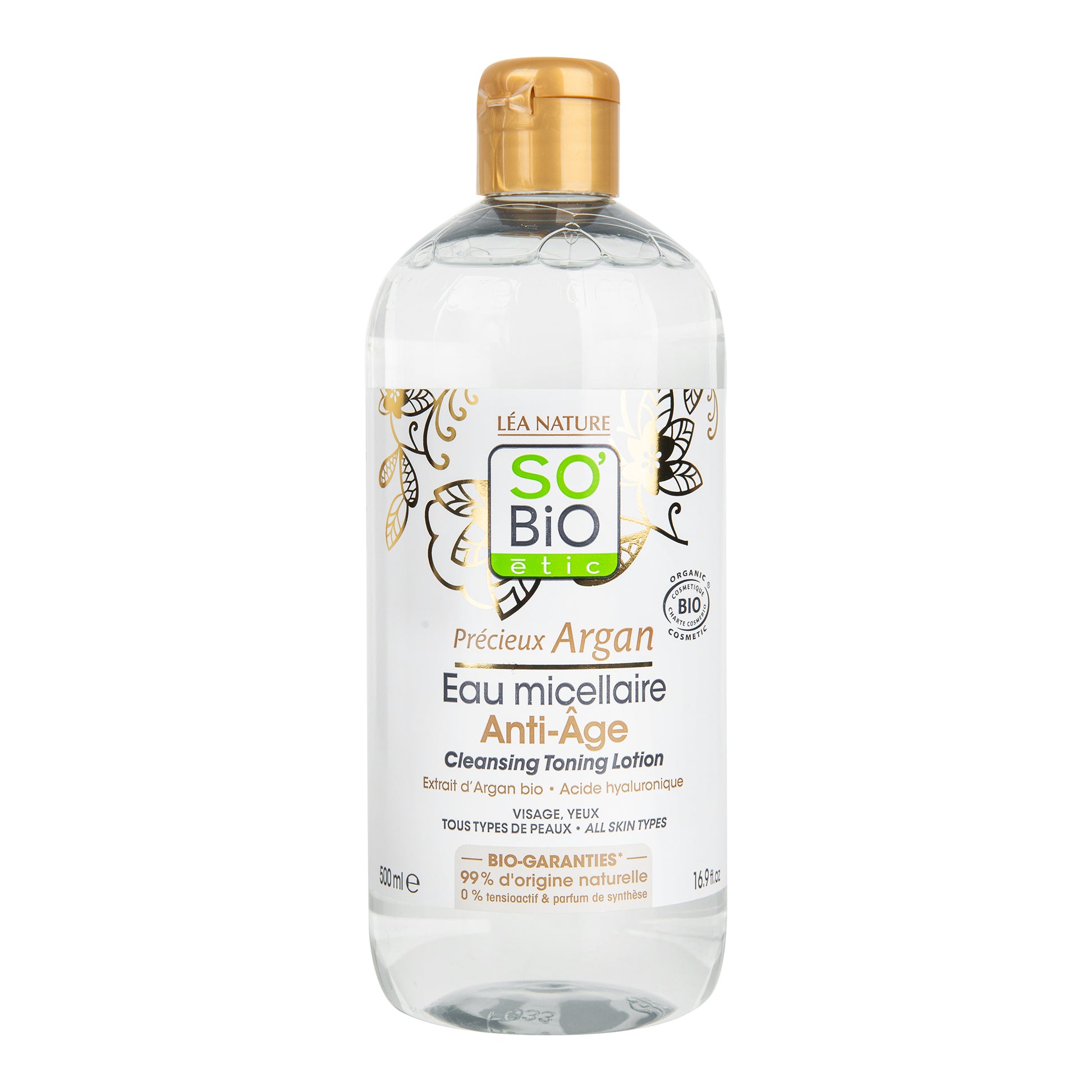 943859 Voda micelární Anti-age — argan a hyaluron Precieux Argan 500 ml BIO   SO’BiO étic-1