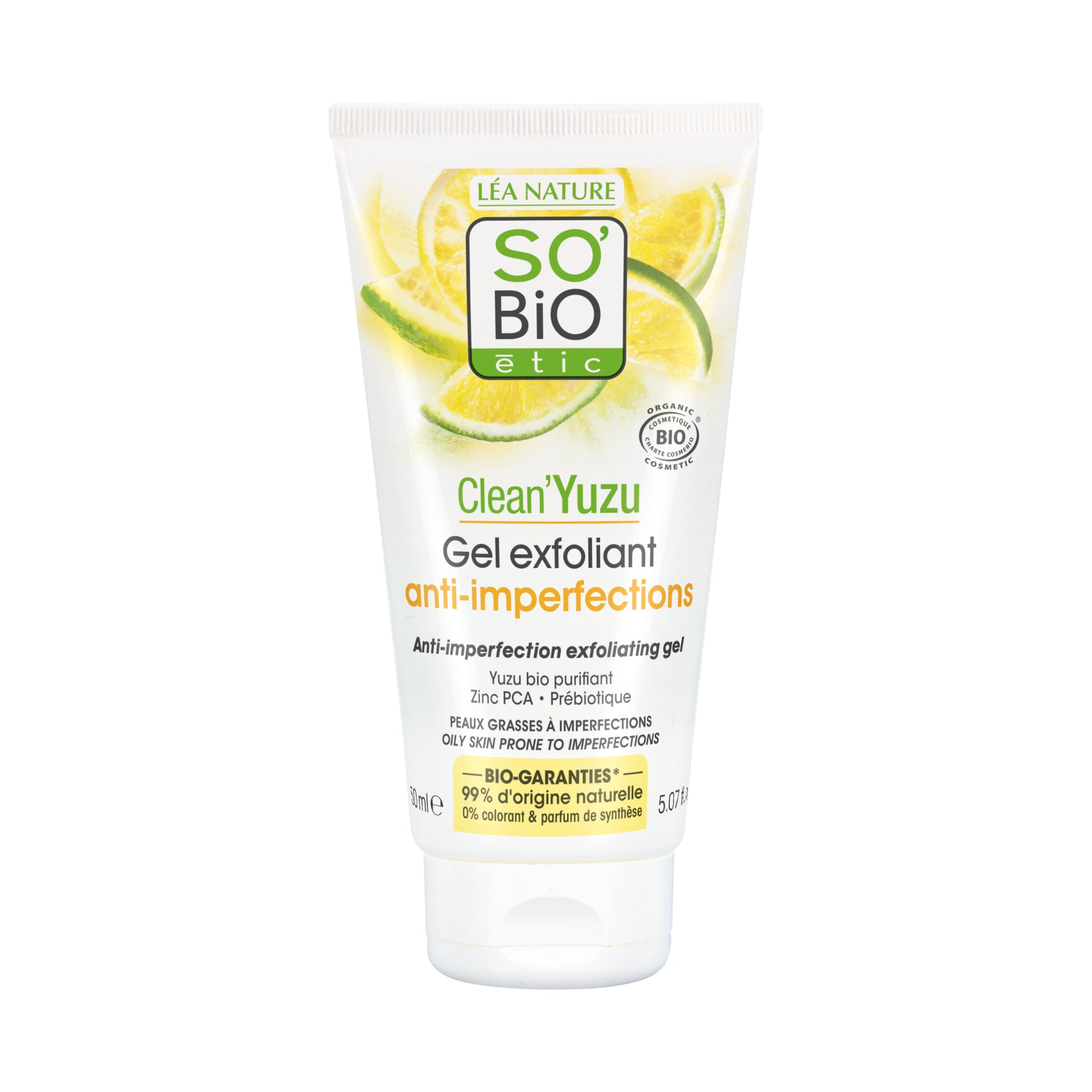 943959 Gel pleťový exfoliační Clean Yuzu 150 ml BIO   SO’BiO étic-1