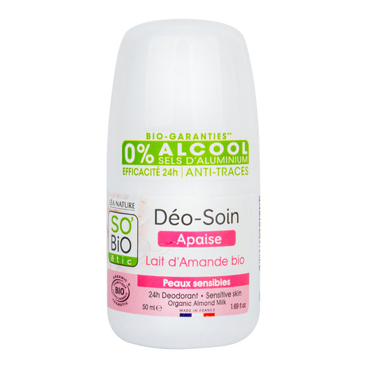 944196 Deodorant přírodní 24 h zklidňující s mandlovým mlékem 50 ml BIO   SO’BiO étic-1